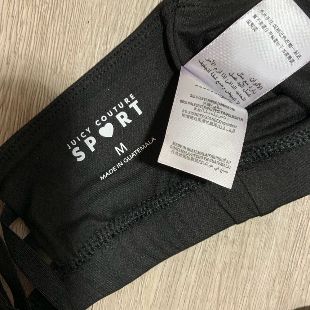 Juicy Couture Sports Bra Black - brand new XSmall - Picture 4 of 8
